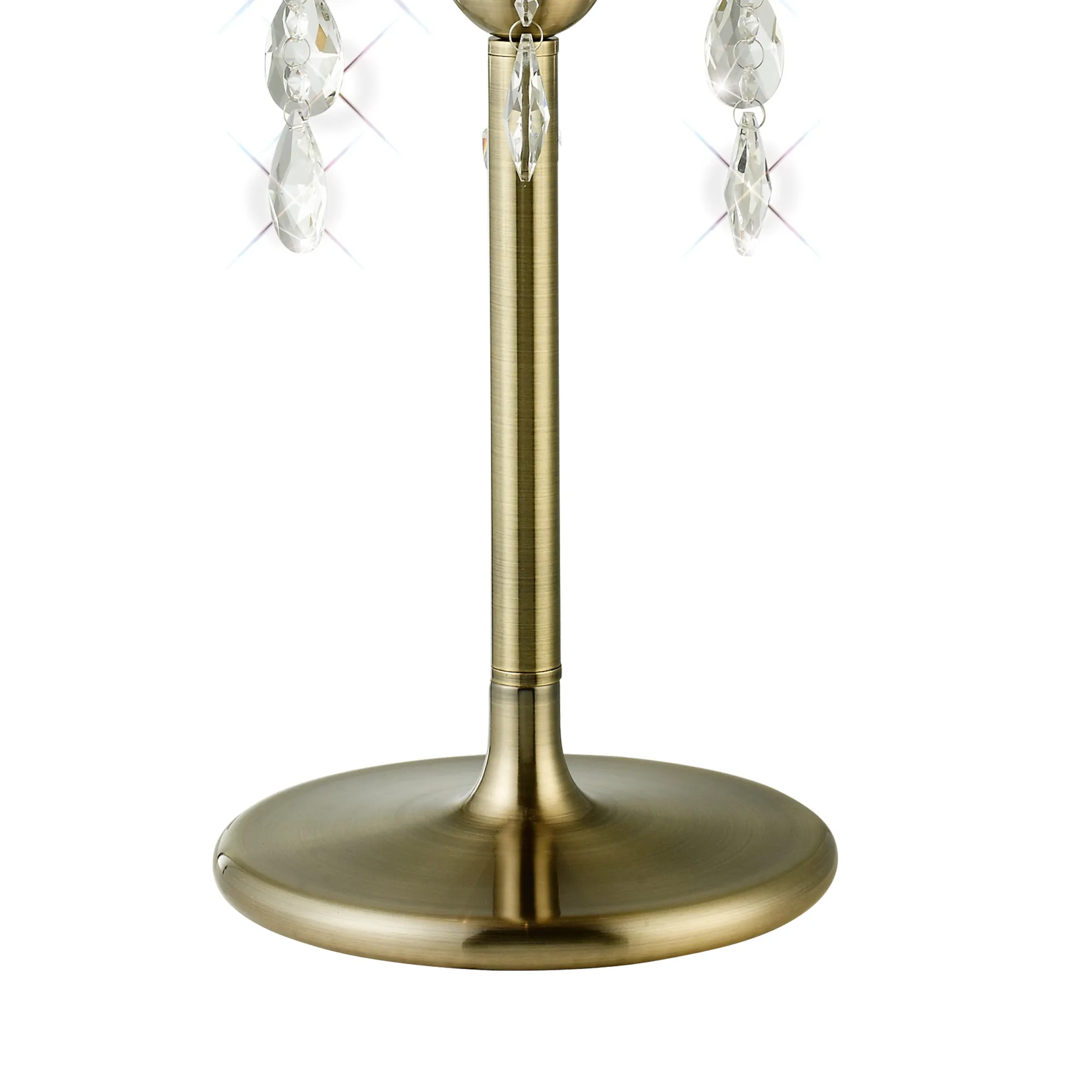 Olivia Crystal 61cm 3 Light Table Lamp IL30065/BL  Diyas Olivia Antique Brass-Black